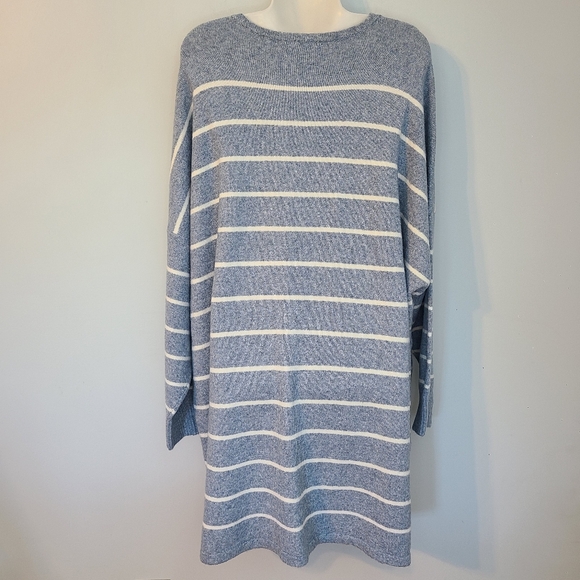 Vero Moda Doffy Curve Stripe Long Sleeve Recycle Blend Sweater Dress 4X NWT - Picture 5 of 15